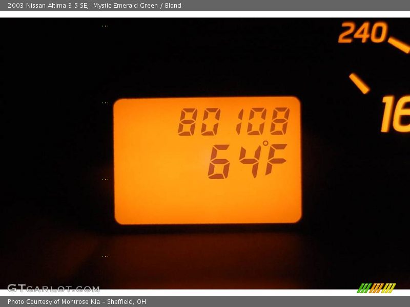 Mystic Emerald Green / Blond 2003 Nissan Altima 3.5 SE