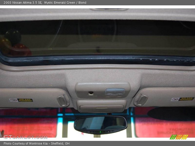 Mystic Emerald Green / Blond 2003 Nissan Altima 3.5 SE