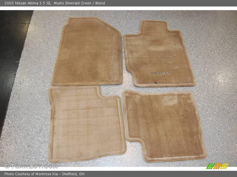 Mystic Emerald Green / Blond 2003 Nissan Altima 3.5 SE