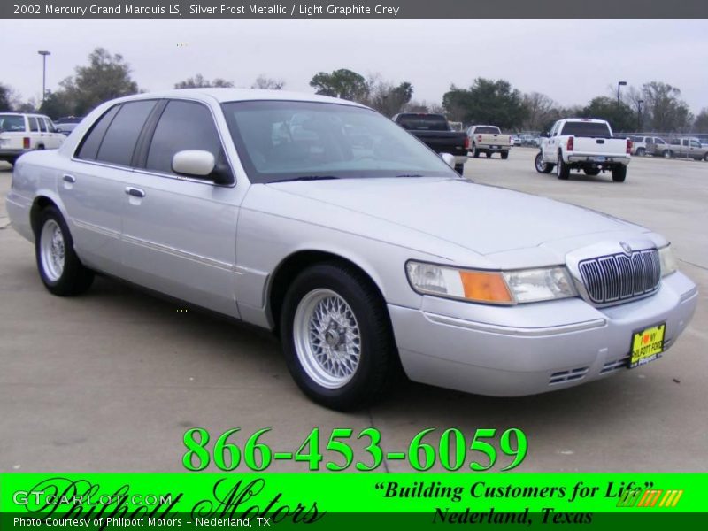 Silver Frost Metallic / Light Graphite Grey 2002 Mercury Grand Marquis LS