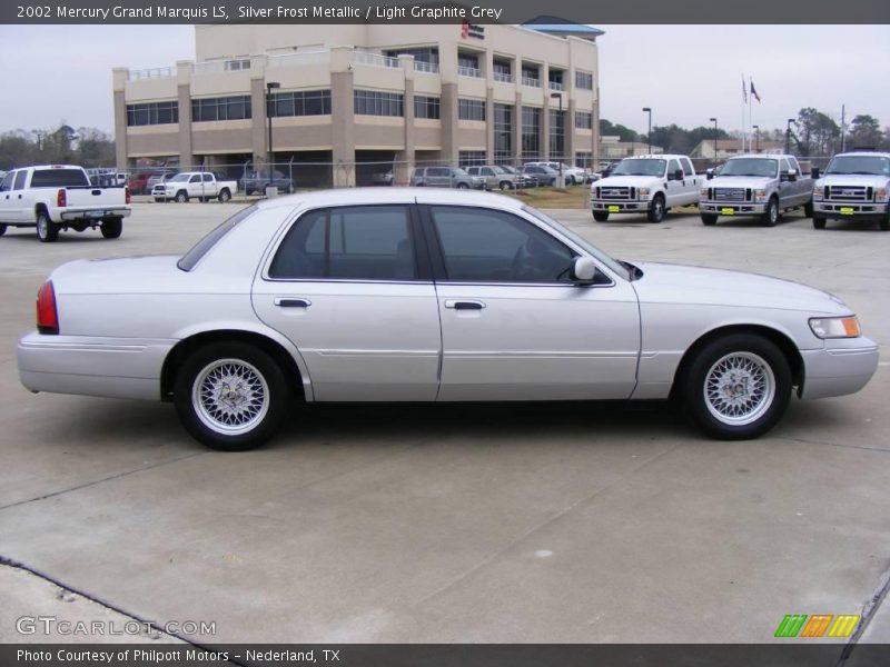 Silver Frost Metallic / Light Graphite Grey 2002 Mercury Grand Marquis LS