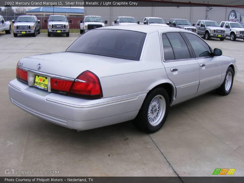 Silver Frost Metallic / Light Graphite Grey 2002 Mercury Grand Marquis LS