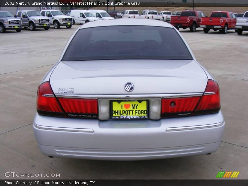 Silver Frost Metallic / Light Graphite Grey 2002 Mercury Grand Marquis LS