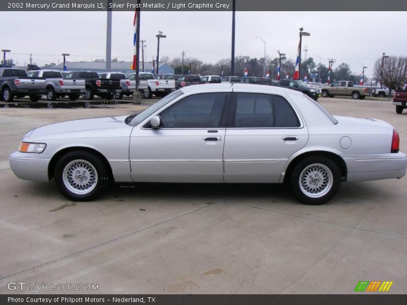 Silver Frost Metallic / Light Graphite Grey 2002 Mercury Grand Marquis LS