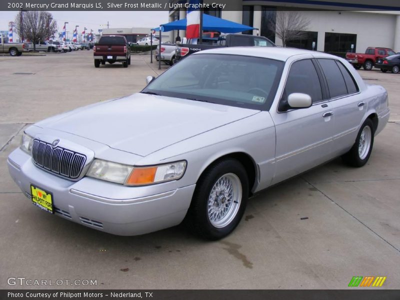 Silver Frost Metallic / Light Graphite Grey 2002 Mercury Grand Marquis LS