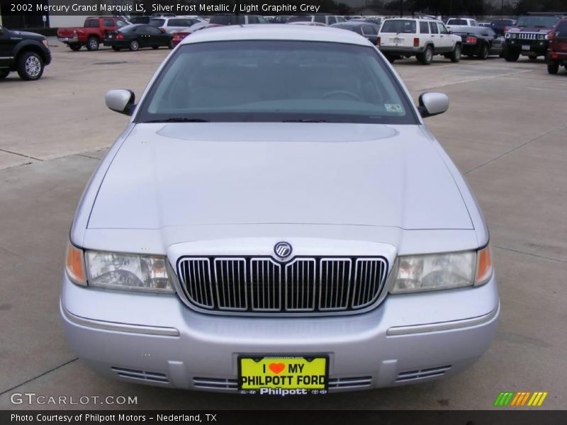 Silver Frost Metallic / Light Graphite Grey 2002 Mercury Grand Marquis LS