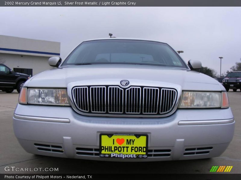 Silver Frost Metallic / Light Graphite Grey 2002 Mercury Grand Marquis LS
