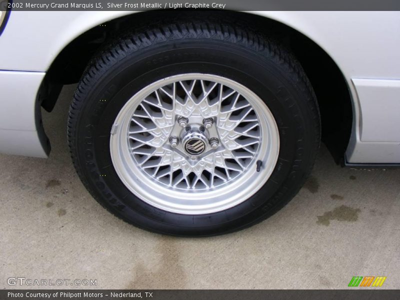 Silver Frost Metallic / Light Graphite Grey 2002 Mercury Grand Marquis LS