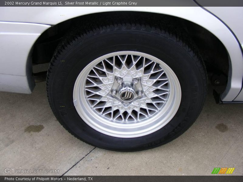 Silver Frost Metallic / Light Graphite Grey 2002 Mercury Grand Marquis LS