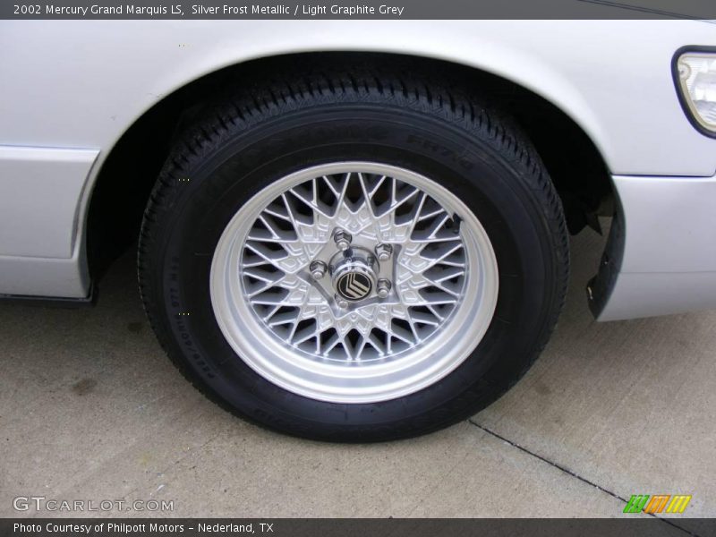 Silver Frost Metallic / Light Graphite Grey 2002 Mercury Grand Marquis LS