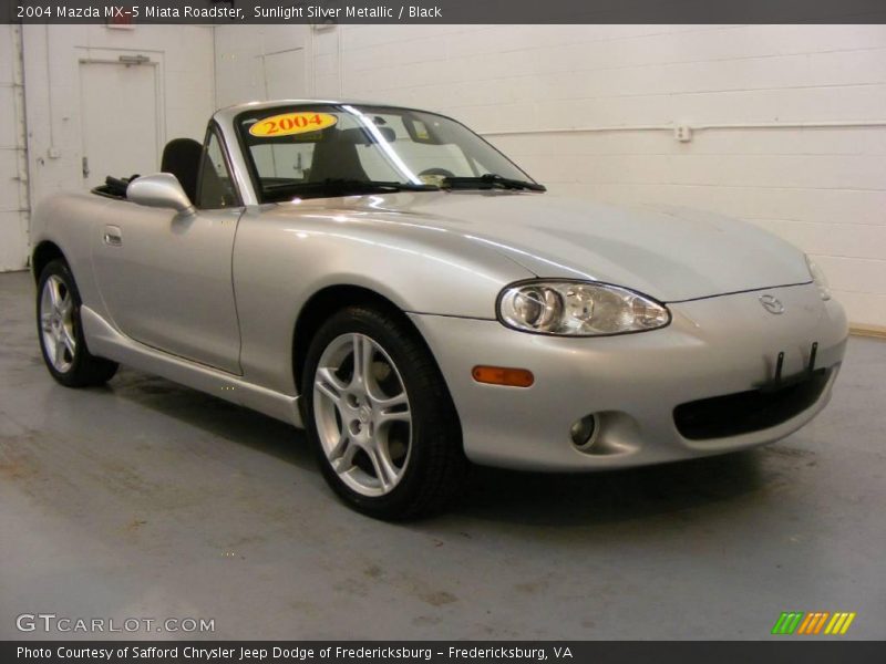 Sunlight Silver Metallic / Black 2004 Mazda MX-5 Miata Roadster