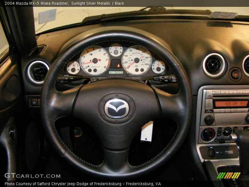 Sunlight Silver Metallic / Black 2004 Mazda MX-5 Miata Roadster