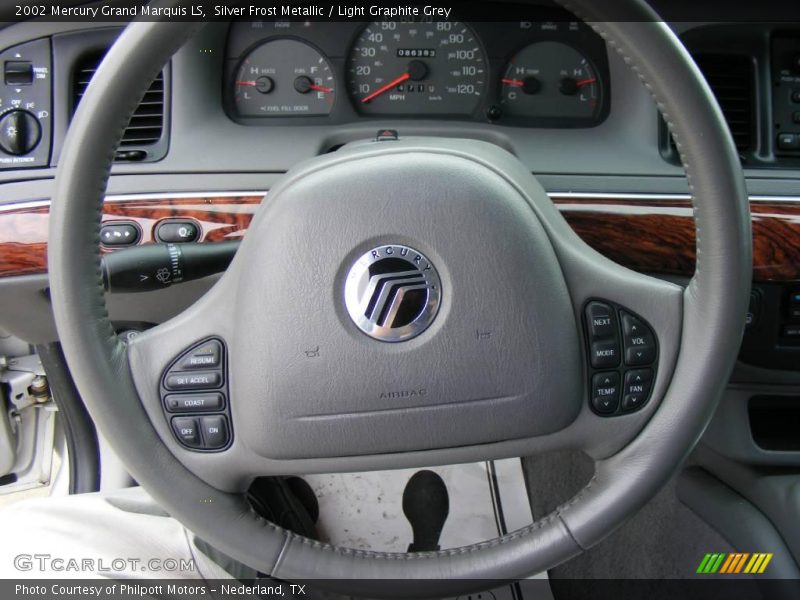Silver Frost Metallic / Light Graphite Grey 2002 Mercury Grand Marquis LS