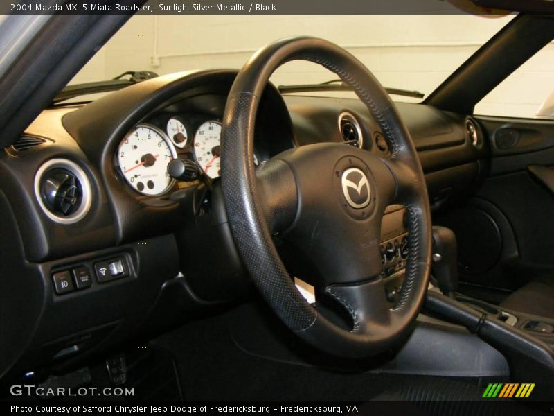 Sunlight Silver Metallic / Black 2004 Mazda MX-5 Miata Roadster