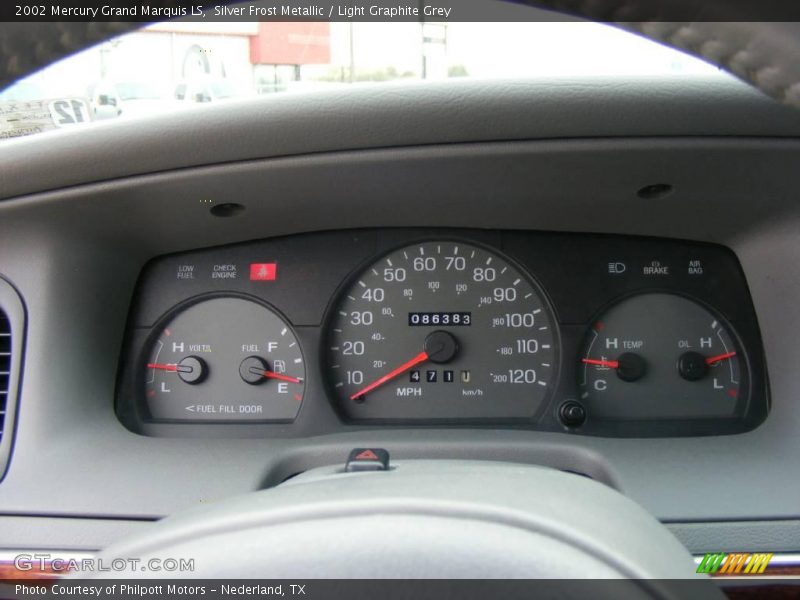 Silver Frost Metallic / Light Graphite Grey 2002 Mercury Grand Marquis LS