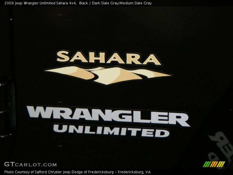 Black / Dark Slate Gray/Medium Slate Gray 2009 Jeep Wrangler Unlimited Sahara 4x4