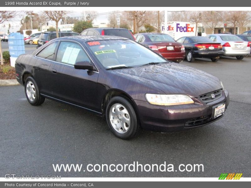 Purple / Ivory 1998 Honda Accord EX Coupe