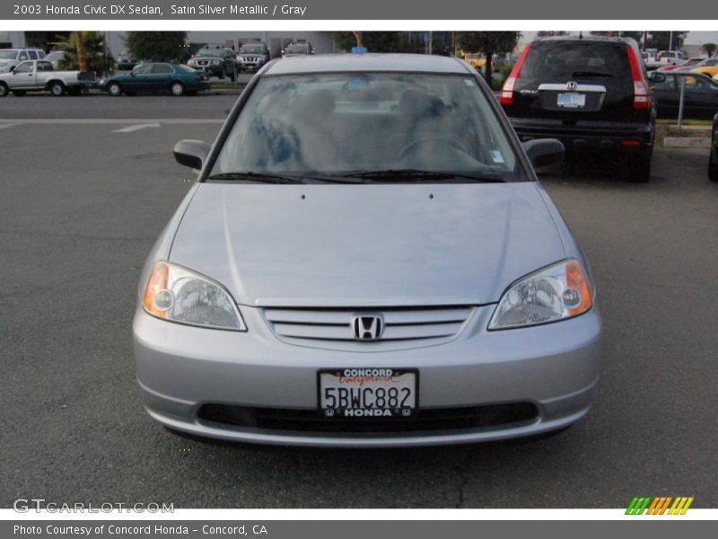 Satin Silver Metallic / Gray 2003 Honda Civic DX Sedan