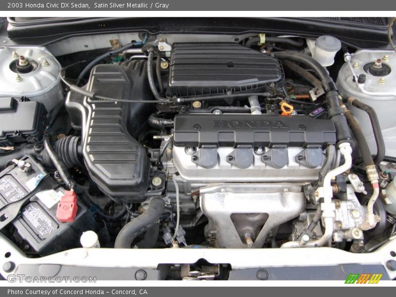 Satin Silver Metallic / Gray 2003 Honda Civic DX Sedan
