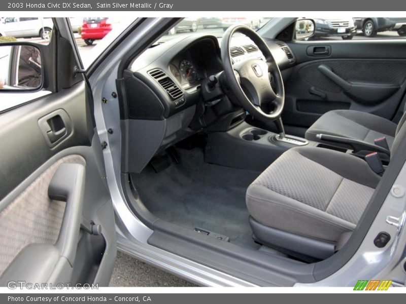 Satin Silver Metallic / Gray 2003 Honda Civic DX Sedan