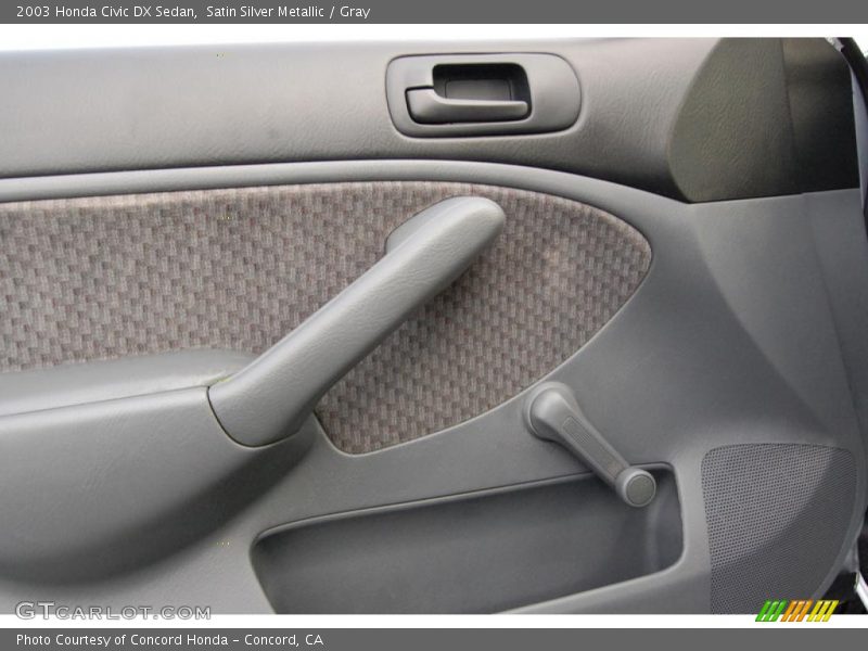 Satin Silver Metallic / Gray 2003 Honda Civic DX Sedan