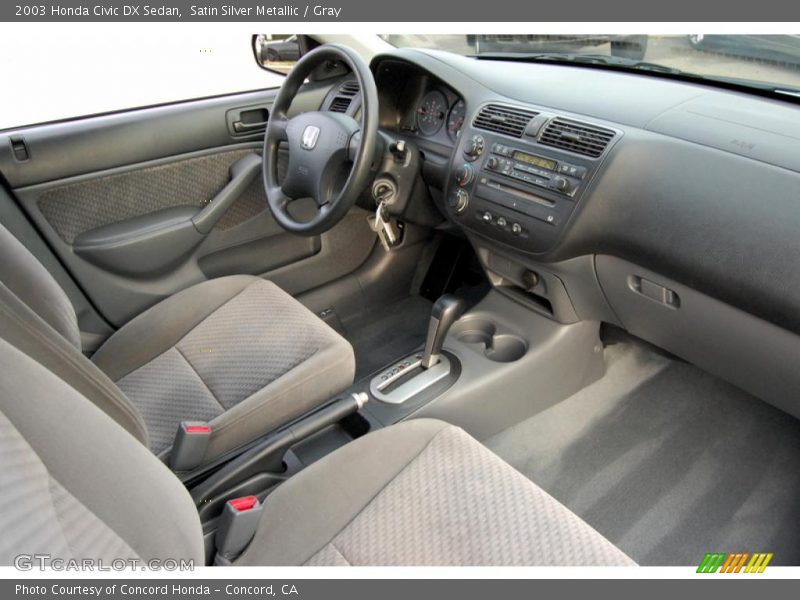 Satin Silver Metallic / Gray 2003 Honda Civic DX Sedan