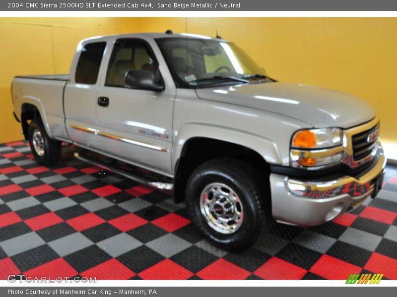 Sand Beige Metallic / Neutral 2004 GMC Sierra 2500HD SLT Extended Cab 4x4