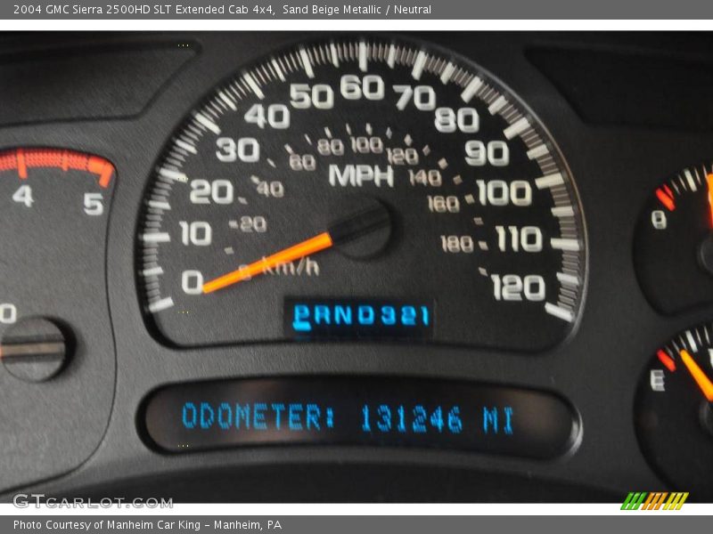 Sand Beige Metallic / Neutral 2004 GMC Sierra 2500HD SLT Extended Cab 4x4