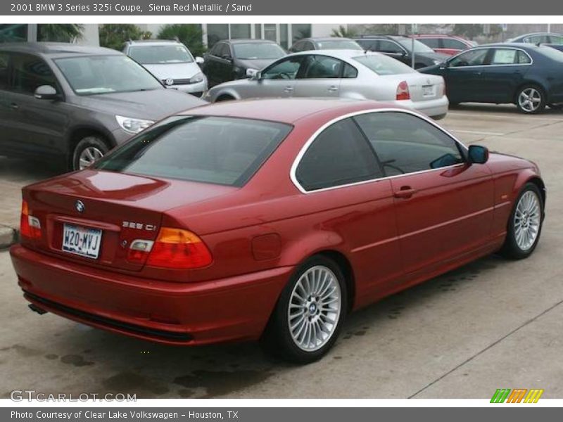 Siena Red Metallic / Sand 2001 BMW 3 Series 325i Coupe