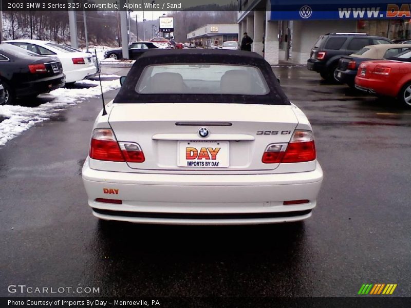 Alpine White / Sand 2003 BMW 3 Series 325i Convertible