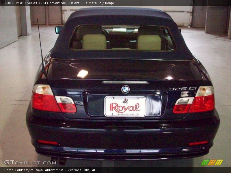 Orient Blue Metallic / Beige 2003 BMW 3 Series 325i Convertible