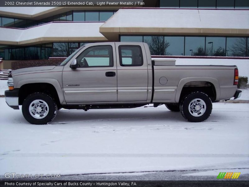 Light Pewter Metallic / Tan 2002 Chevrolet Silverado 2500 LS Extended Cab