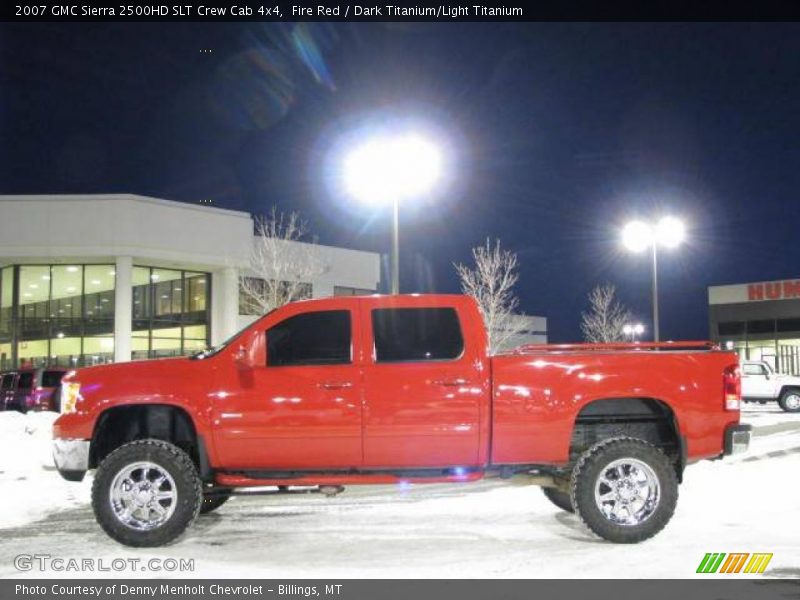 Fire Red / Dark Titanium/Light Titanium 2007 GMC Sierra 2500HD SLT Crew Cab 4x4