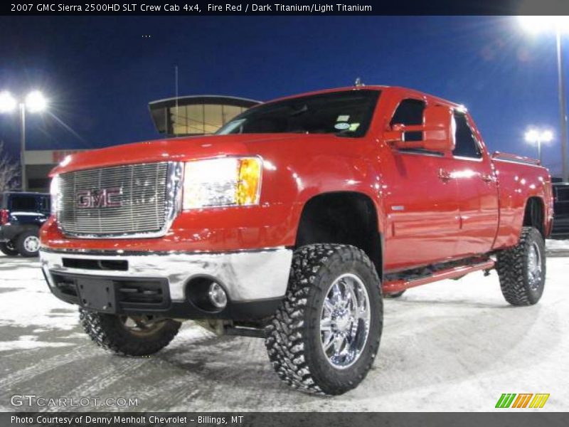 Fire Red / Dark Titanium/Light Titanium 2007 GMC Sierra 2500HD SLT Crew Cab 4x4