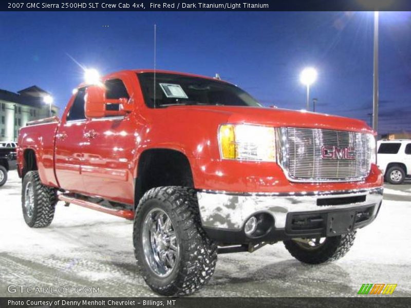 Fire Red / Dark Titanium/Light Titanium 2007 GMC Sierra 2500HD SLT Crew Cab 4x4