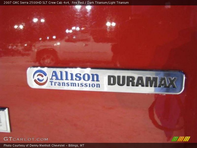 Fire Red / Dark Titanium/Light Titanium 2007 GMC Sierra 2500HD SLT Crew Cab 4x4