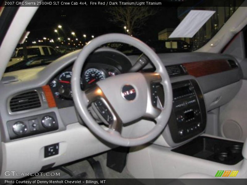 Fire Red / Dark Titanium/Light Titanium 2007 GMC Sierra 2500HD SLT Crew Cab 4x4