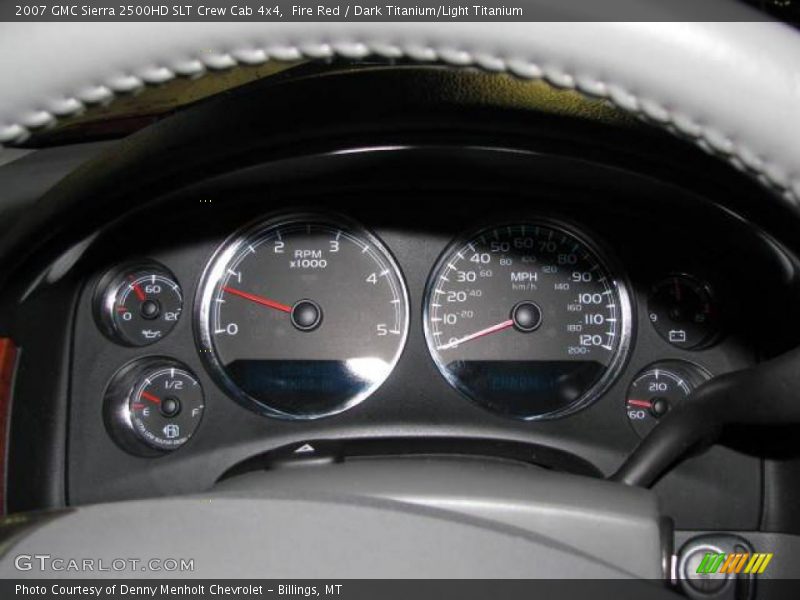 Fire Red / Dark Titanium/Light Titanium 2007 GMC Sierra 2500HD SLT Crew Cab 4x4