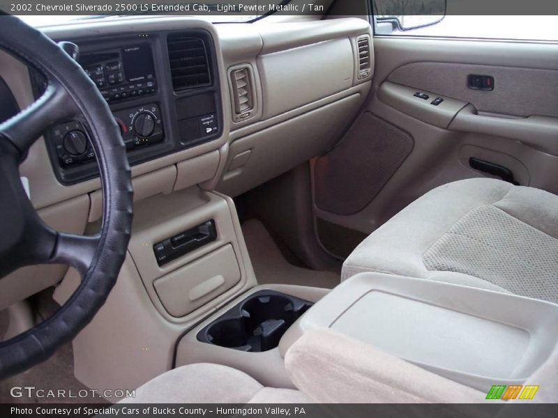 Light Pewter Metallic / Tan 2002 Chevrolet Silverado 2500 LS Extended Cab