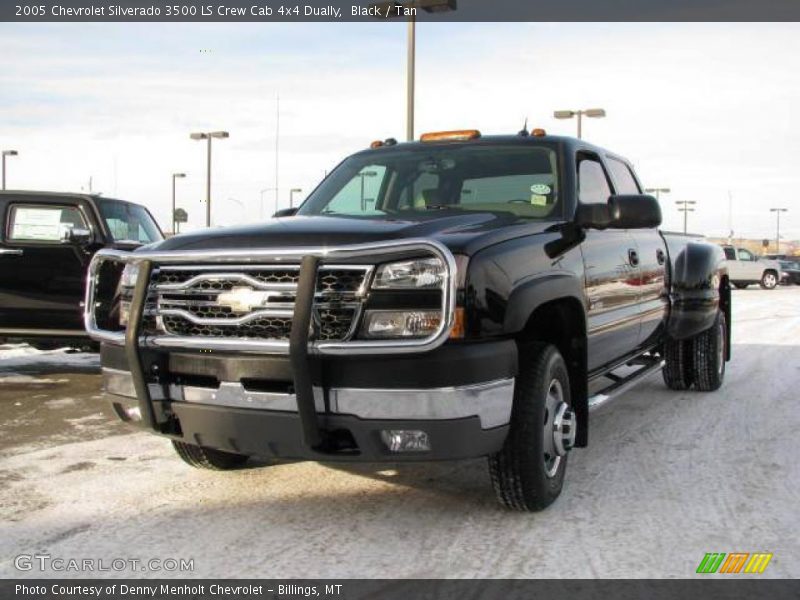 Black / Tan 2005 Chevrolet Silverado 3500 LS Crew Cab 4x4 Dually