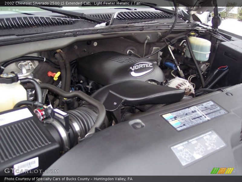 Light Pewter Metallic / Tan 2002 Chevrolet Silverado 2500 LS Extended Cab