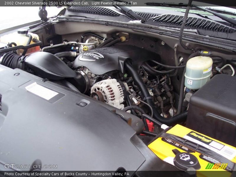 Light Pewter Metallic / Tan 2002 Chevrolet Silverado 2500 LS Extended Cab