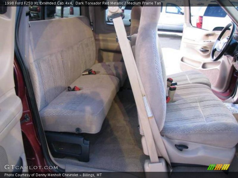 Dark Toreador Red Metallic / Medium Prairie Tan 1998 Ford F250 XL Extended Cab 4x4