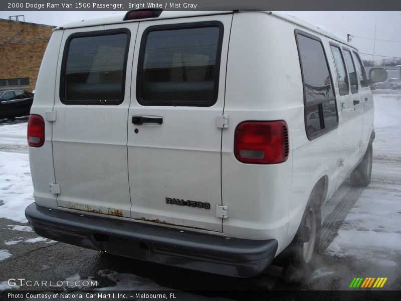 Bright White / Mist Gray 2000 Dodge Ram Van 1500 Passenger