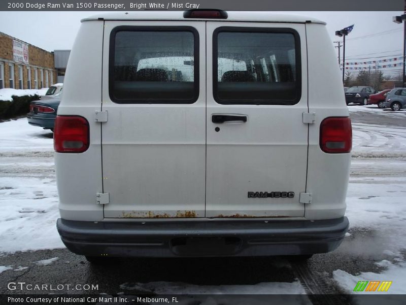 Bright White / Mist Gray 2000 Dodge Ram Van 1500 Passenger