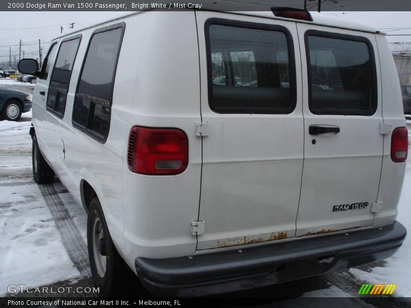 Bright White / Mist Gray 2000 Dodge Ram Van 1500 Passenger