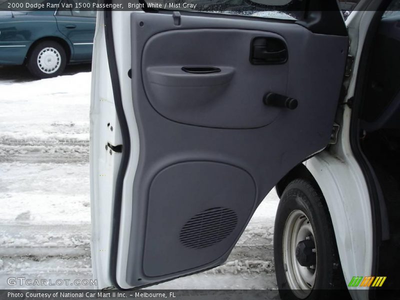 Bright White / Mist Gray 2000 Dodge Ram Van 1500 Passenger