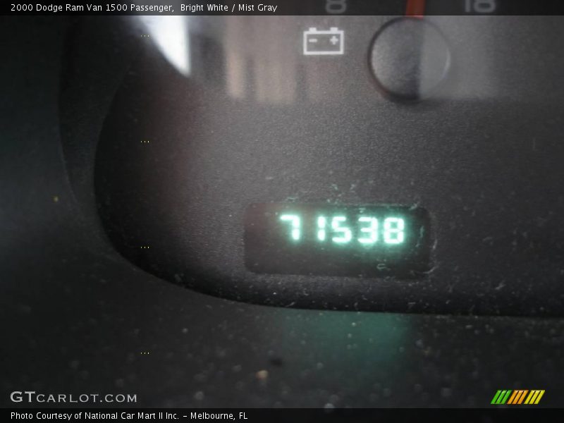 Bright White / Mist Gray 2000 Dodge Ram Van 1500 Passenger