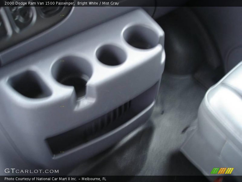 Bright White / Mist Gray 2000 Dodge Ram Van 1500 Passenger