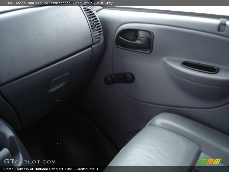 Bright White / Mist Gray 2000 Dodge Ram Van 1500 Passenger